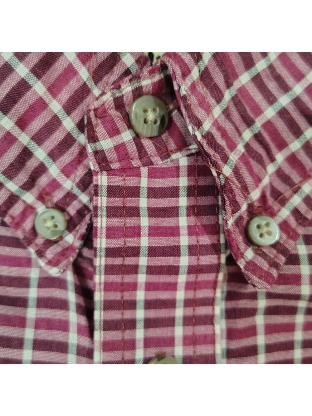 Vintage Wrangler Riata Button-Down Shirt Mens XXL Burgundy Plaid Long-Sleeve - Picture 13 of 15